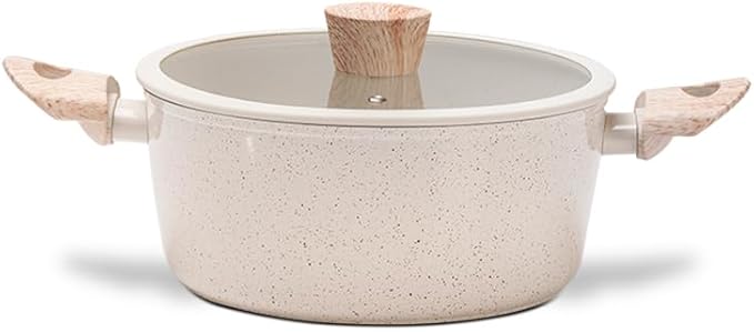 Conjunto de Panelas Ceramic Life Sirius Vanilla com Indução – Antiaderente Premium 6 Peças