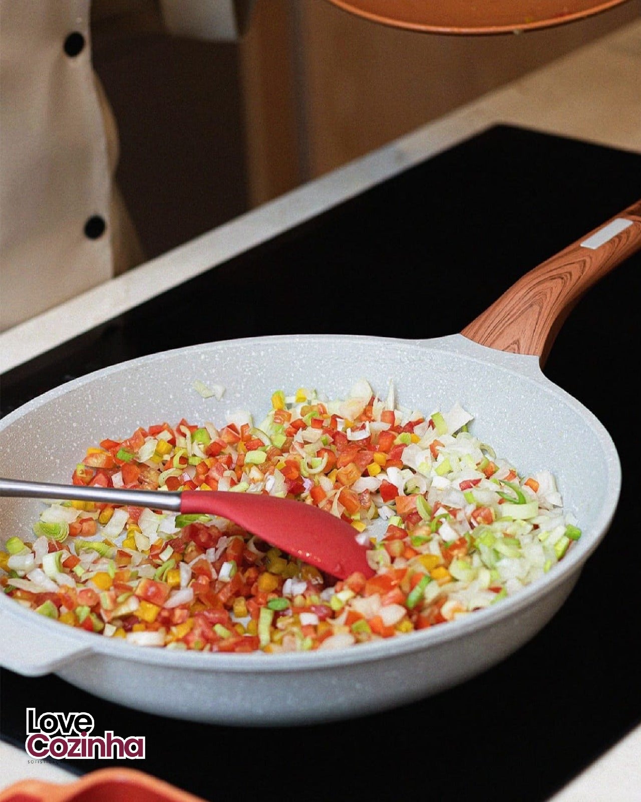 Conjunto Premium Cerâmico Antiaderente – Caçarolas e Frigideiras Temperatti Bianco – 9 Peças