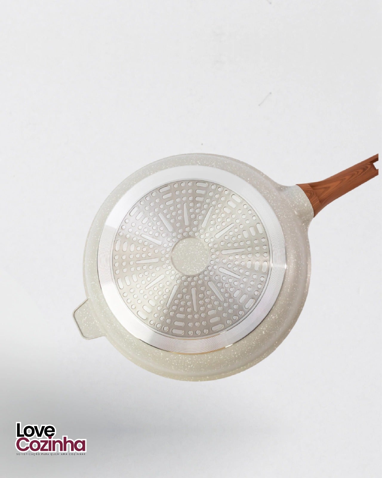 Conjunto Premium Cerâmico Antiaderente – Caçarolas e Frigideiras Temperatti Bianco – 9 Peças