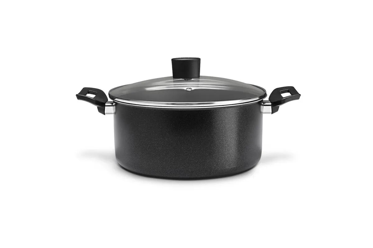 Conjunto de Panelas Antiaderentes Ebony Preto – Cozinha Completa com 5 Peças