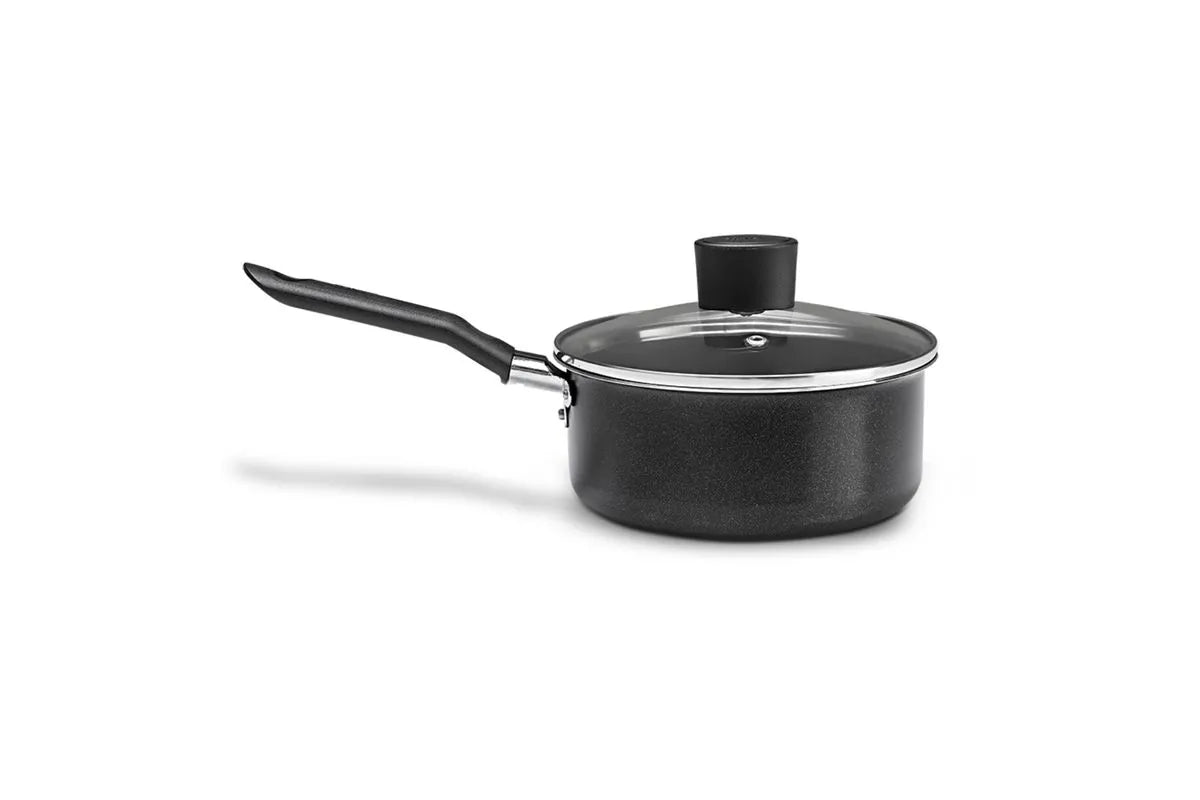 Conjunto de Panelas Antiaderentes Ebony Preto – Cozinha Completa com 5 Peças