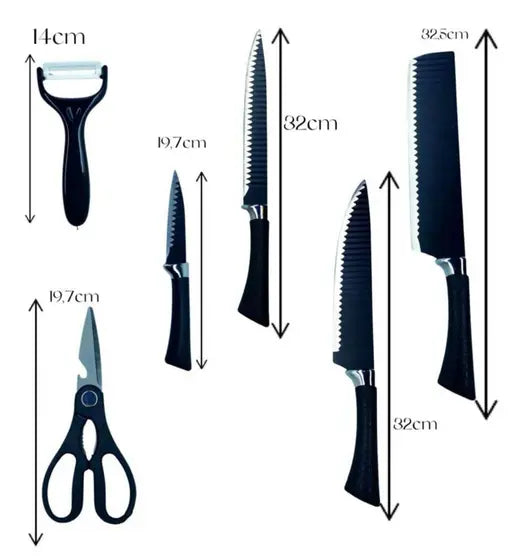 Kit de Facas para Churrasco e Cozinha 8 Peças – Aço Inoxidável com Garra e Amolador