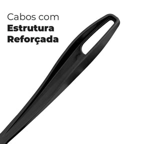 Pegador de Massa Nylon Preto Wavy – Essencial para Cozinha